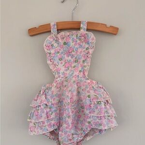 Vintage Pastel Floral Baby romper